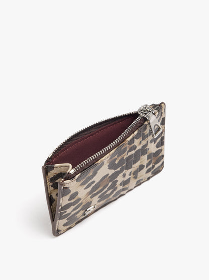 Animal Printed Card Holder With Texture