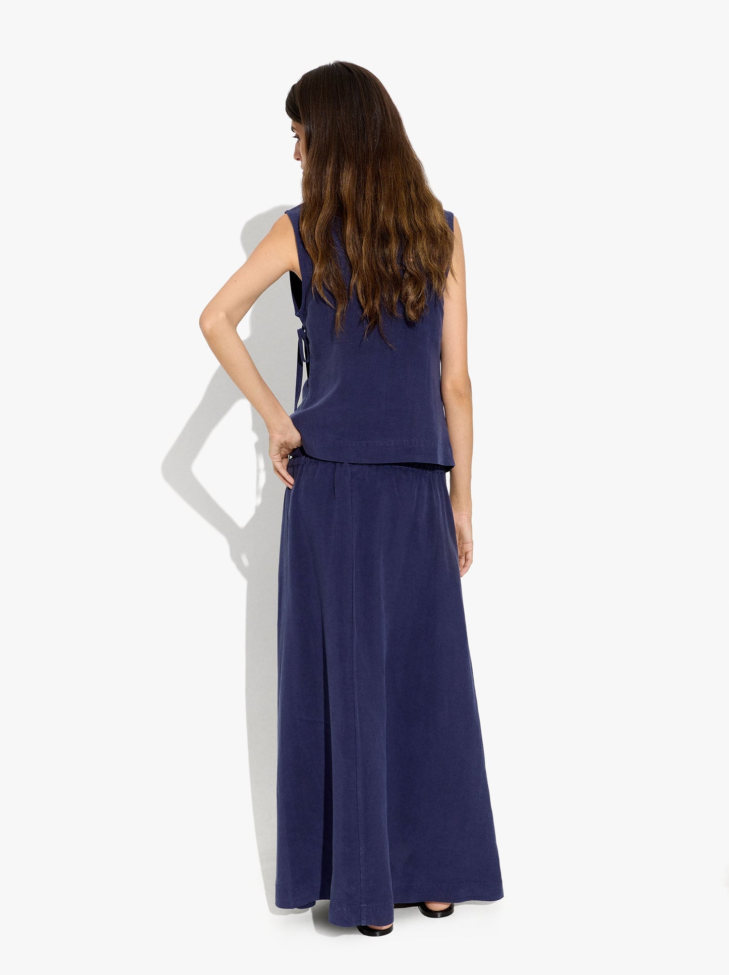 Plain Skirt With Elastic Waist