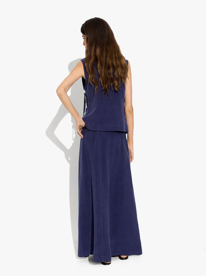Plain Skirt With Elastic Waist