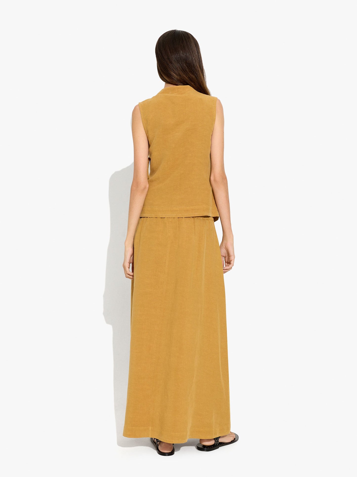 Plain Skirt With Elastic Waist