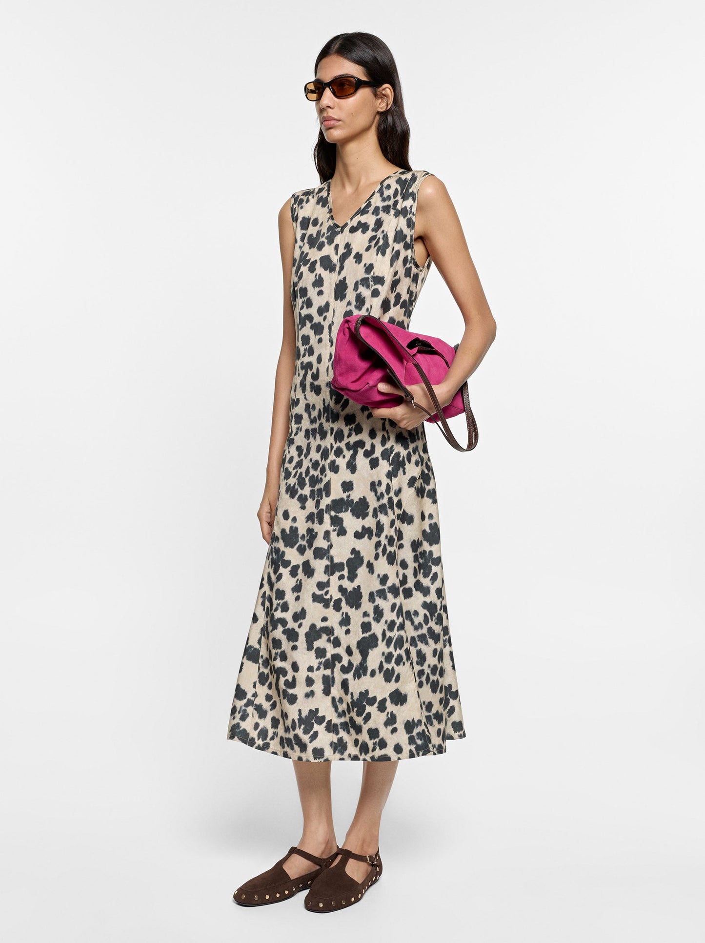 Animal Print Midi Dress
