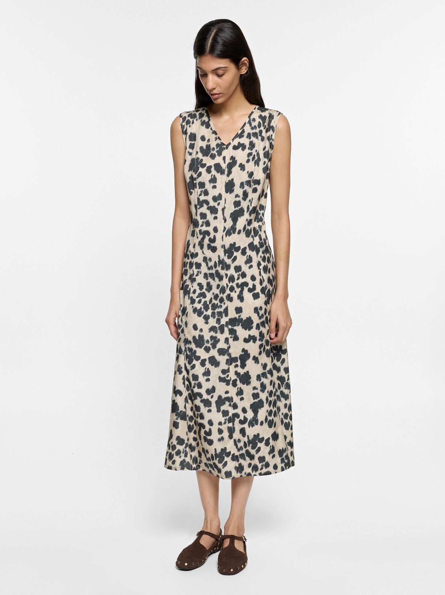 Animal Print Midi Dress