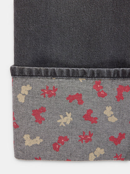Jeans With Printed Cuff