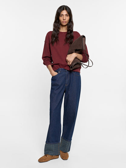 Jeans With Printed Cuff