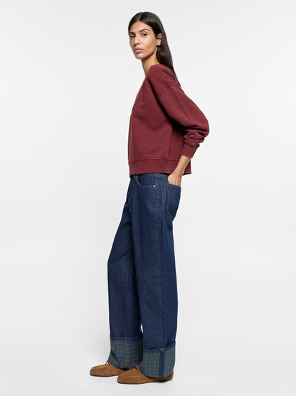 Jeans With Printed Cuff