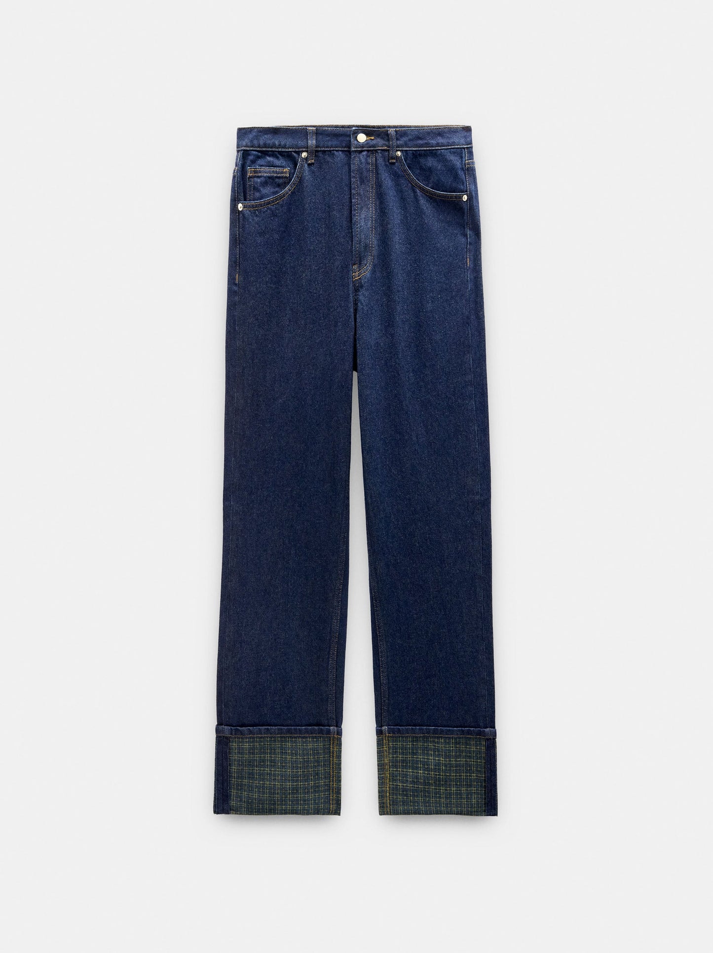 Jeans With Printed Cuff