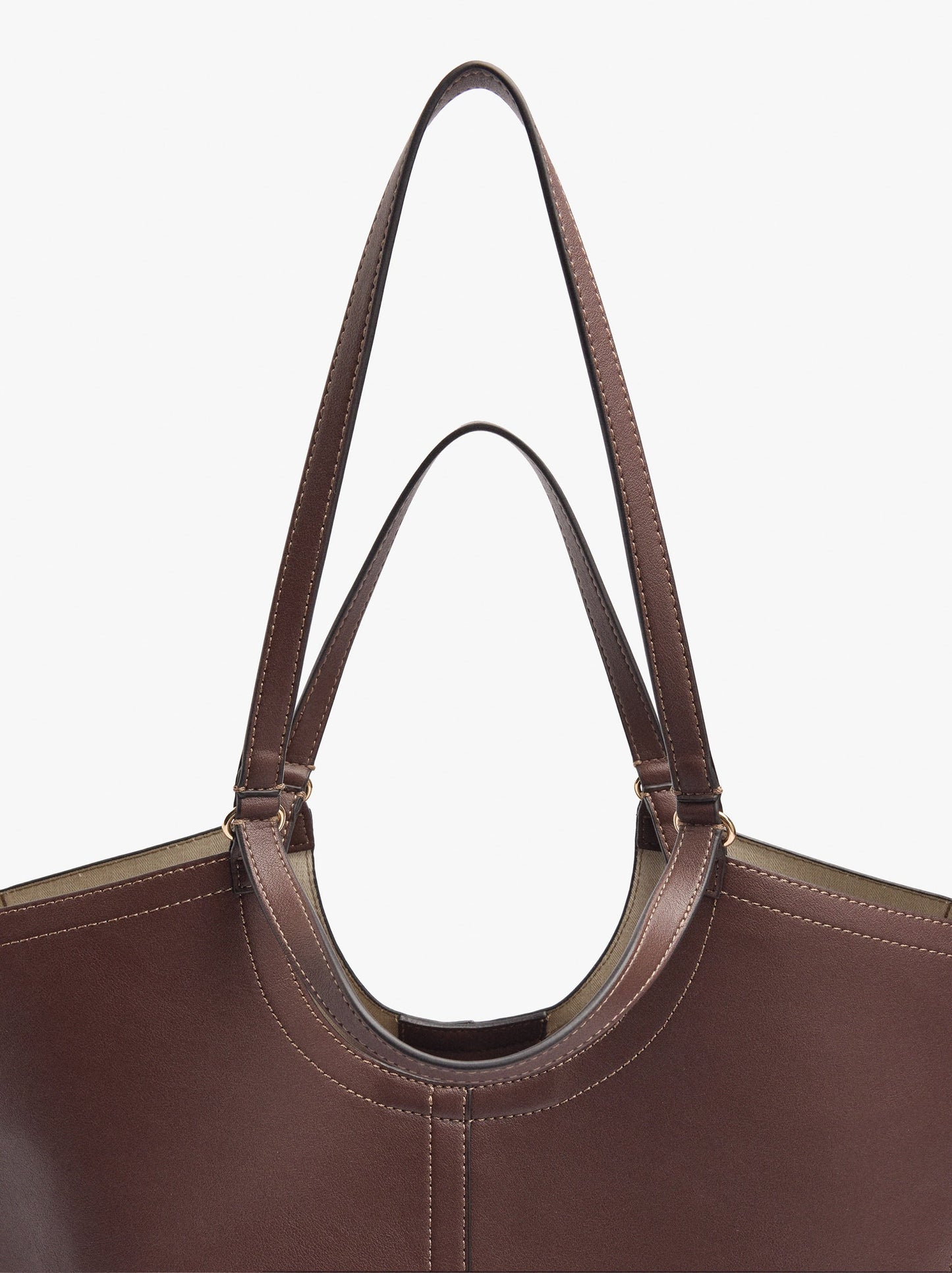 Shopper Bag With Topstitching L