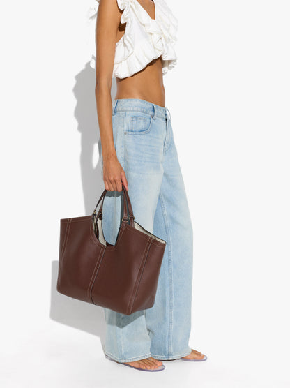 Shopper Bag With Topstitching L
