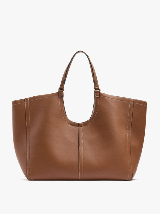 Shopper Bag With Topstitching L