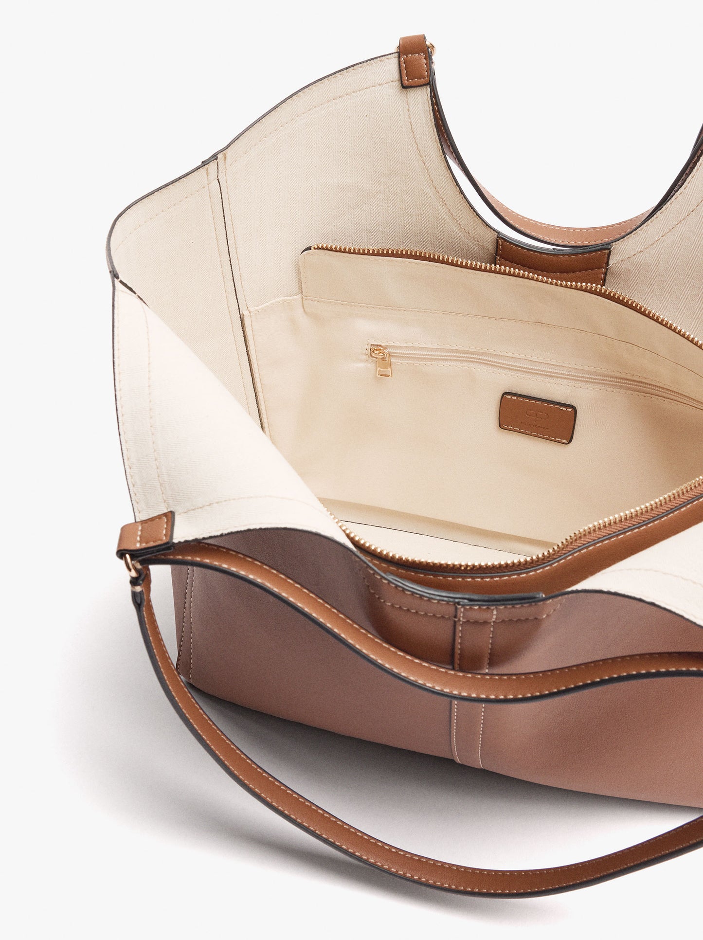 Shopper Bag With Topstitching L