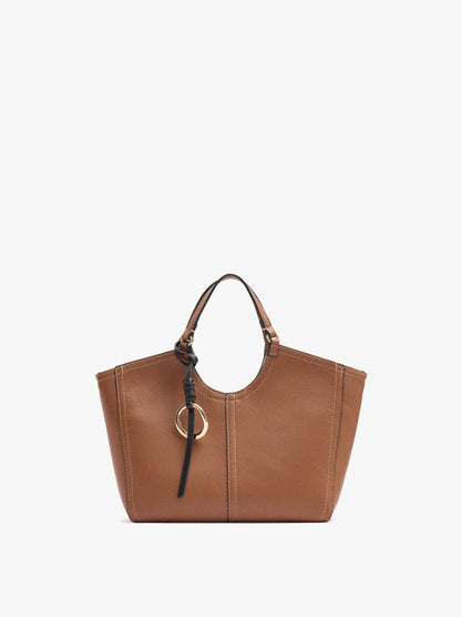 Shopper Bag With M Topstitching And Hanger