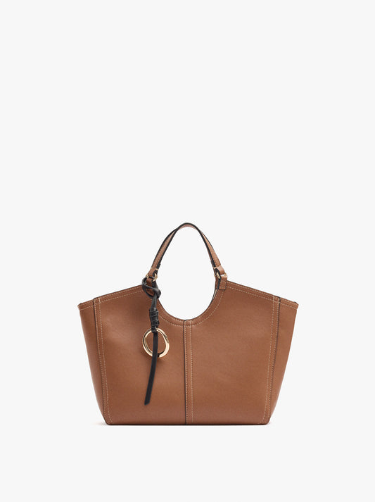 Shopper Bag With M Topstitching And Hanger