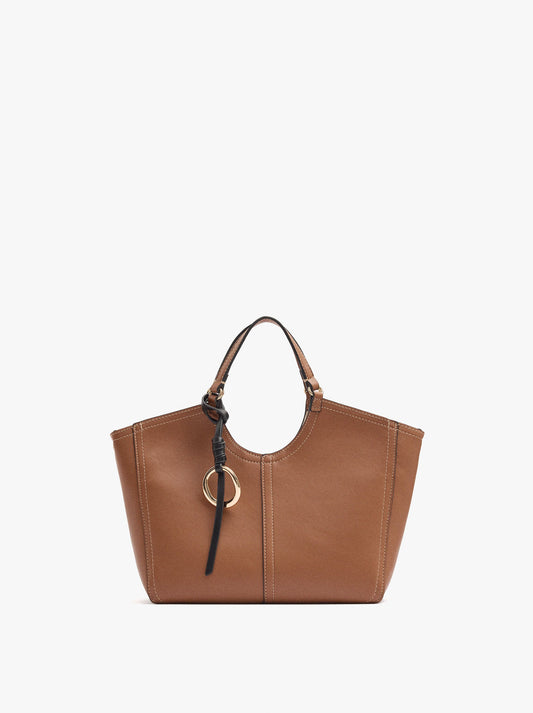 Shopper Bag With M Topstitching And Hanger