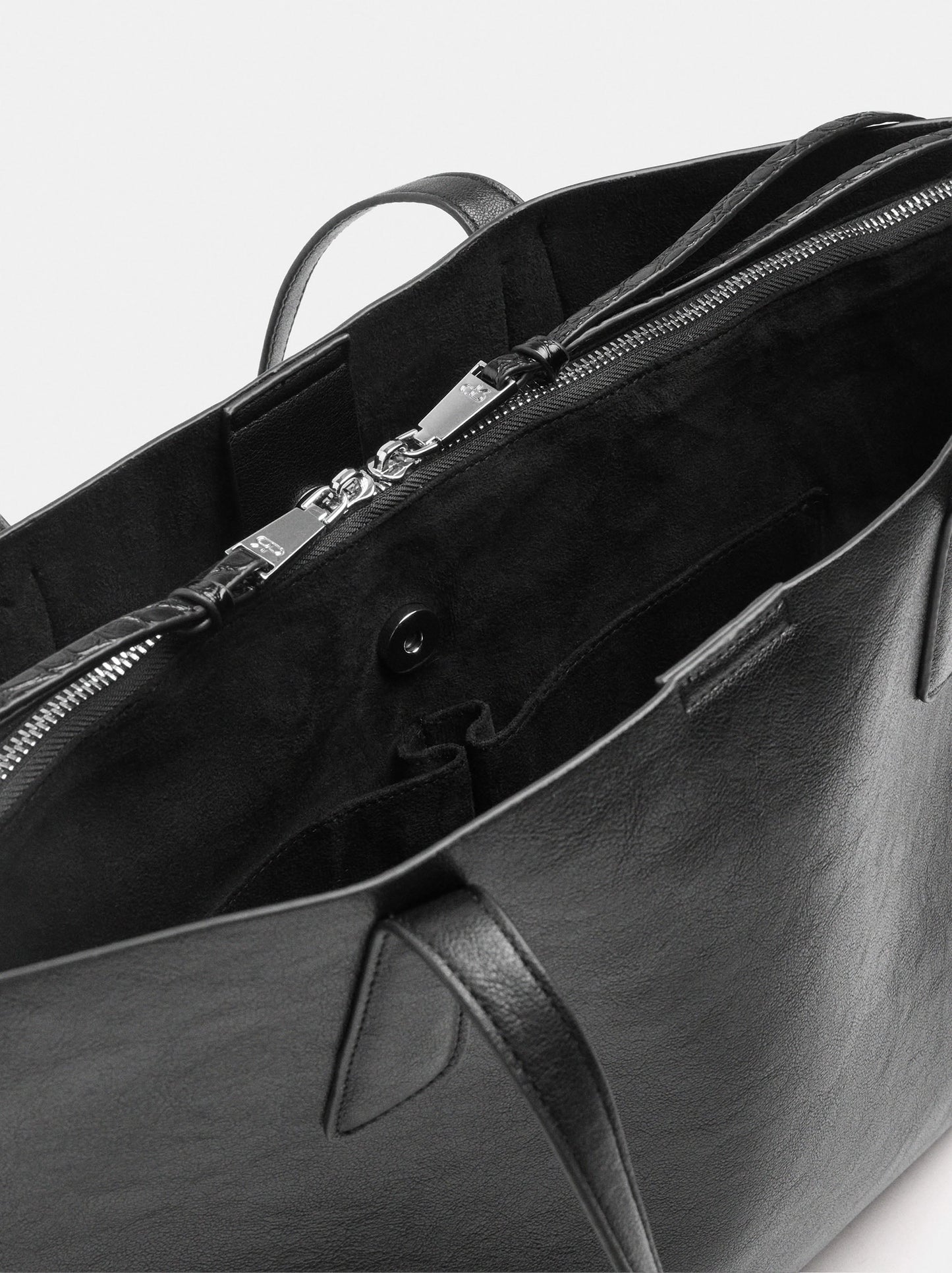 Shopper Bag For 14" Laptop With A Cracked Effect