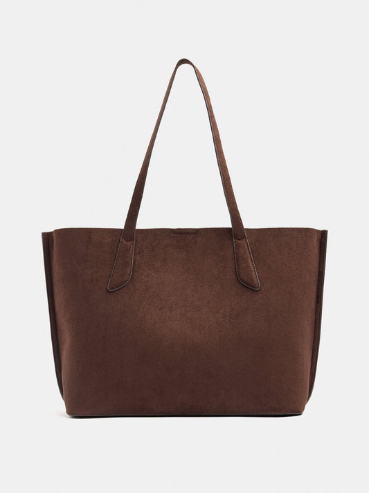 Shopper Bag For 14" Laptop With Leather-Effect Finish