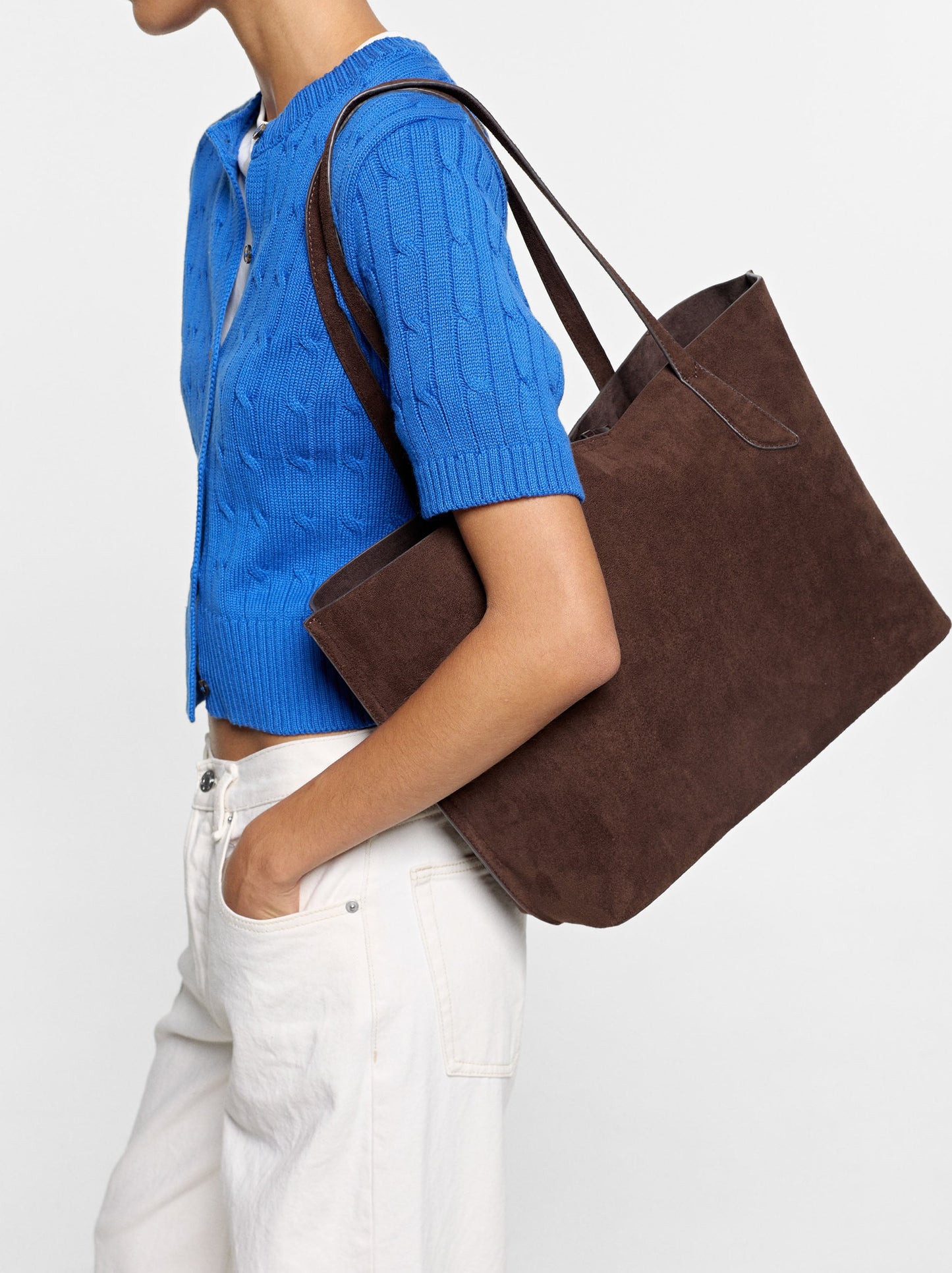 Shopper Bag For 14" Laptop With Leather-Effect Finish