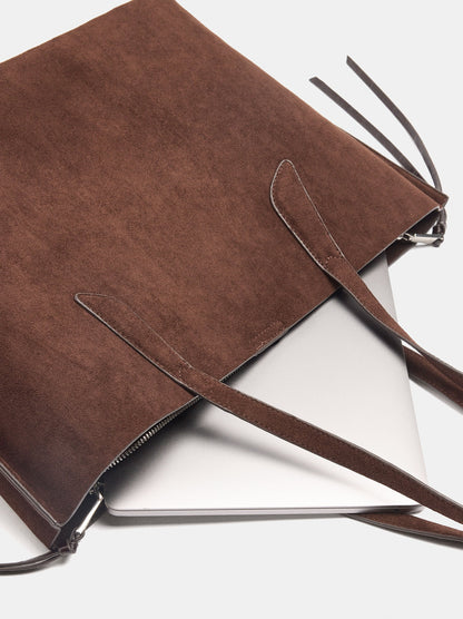 Shopper Bag For 14" Laptop With Leather-Effect Finish