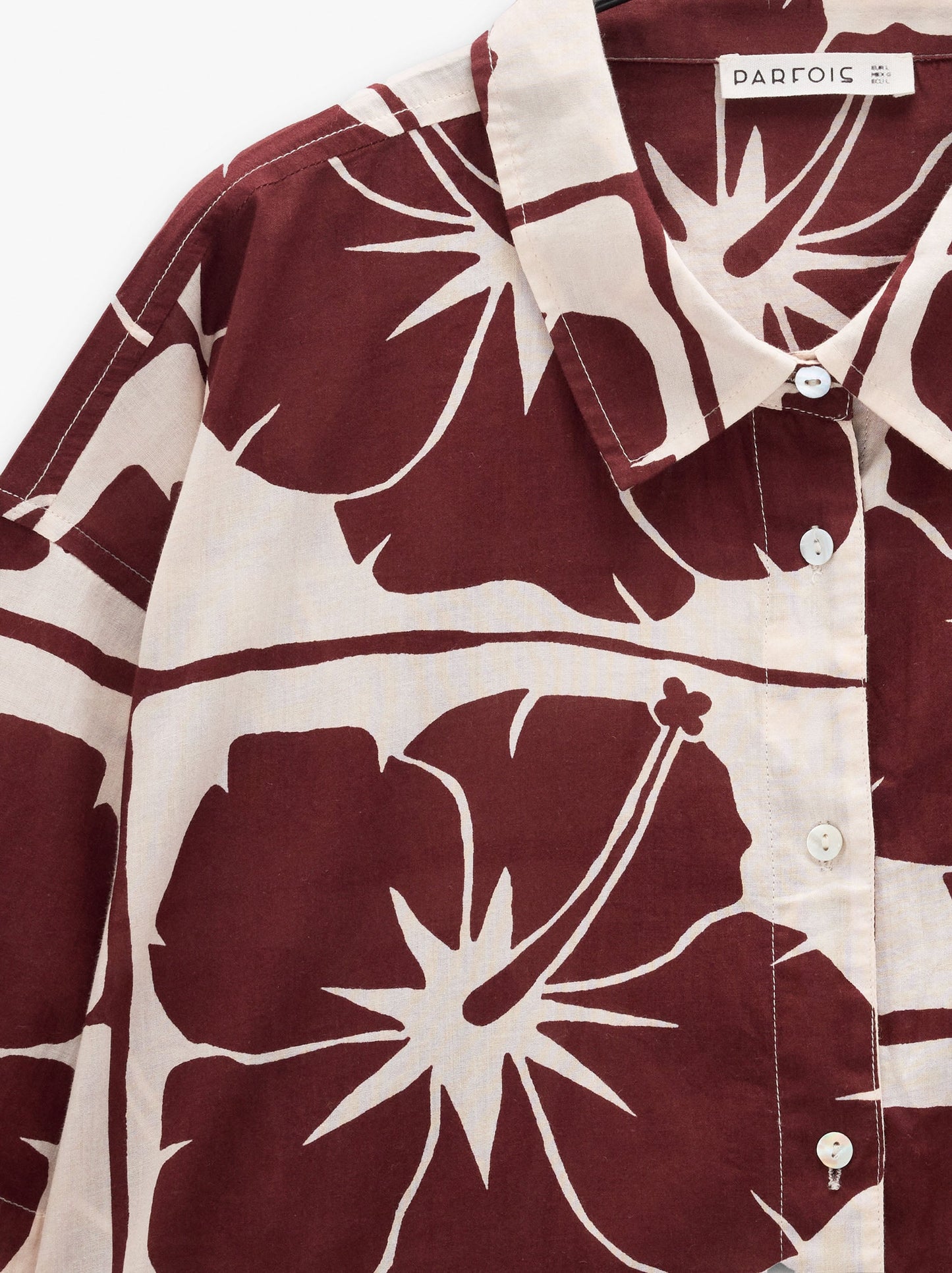 Shirt With Floral Printed 100% Cotton