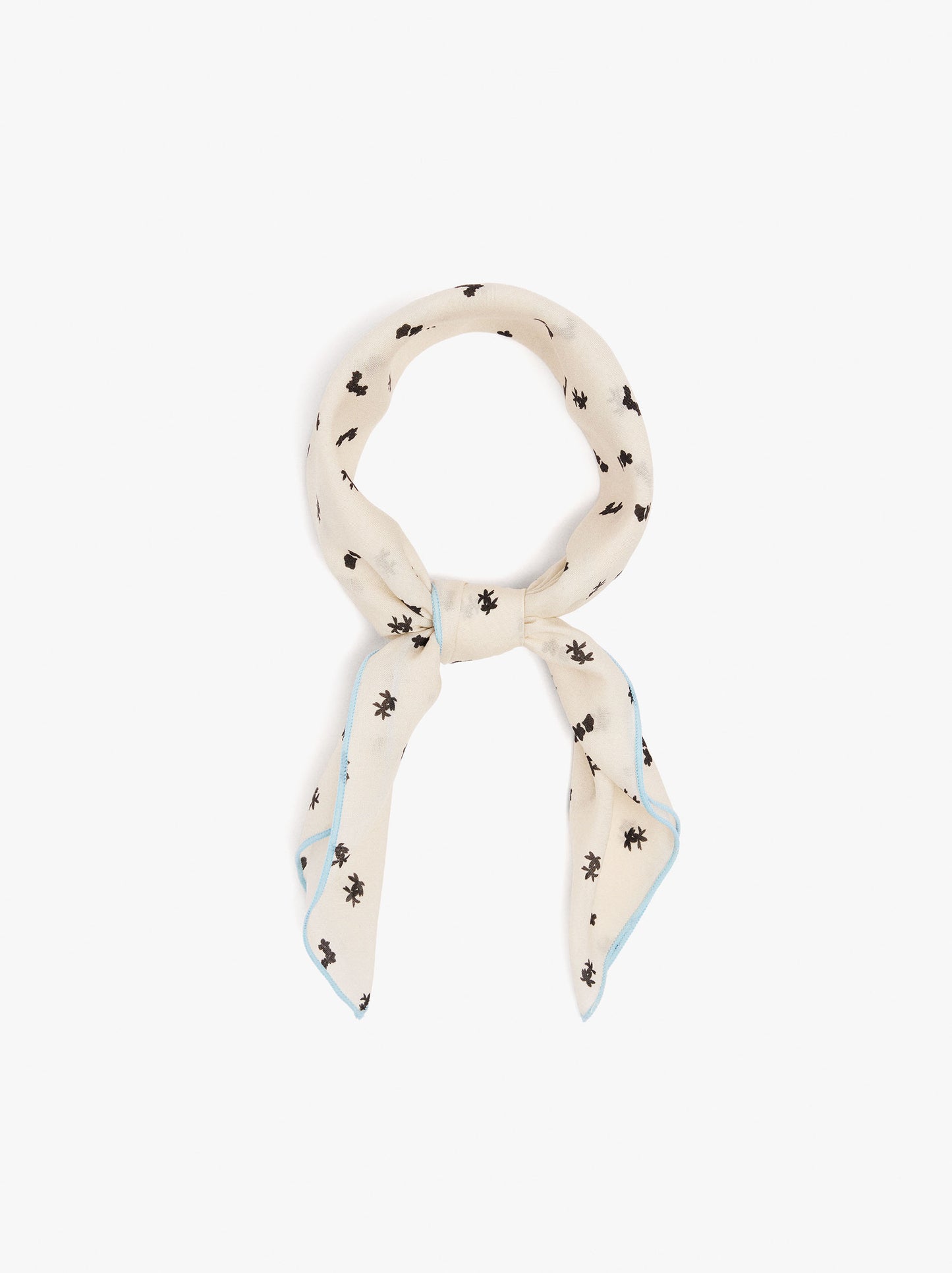 Square Scarf With Floral Print