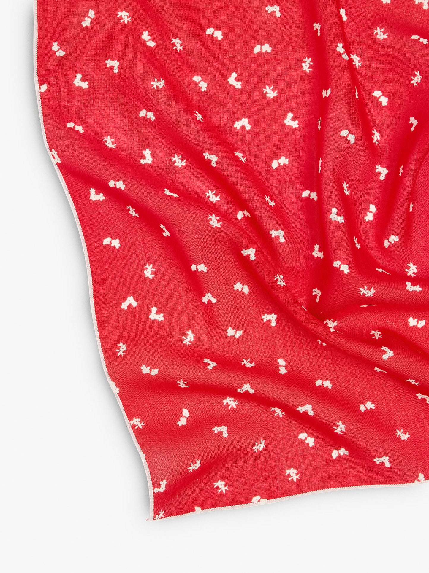 Square Scarf With Floral Print