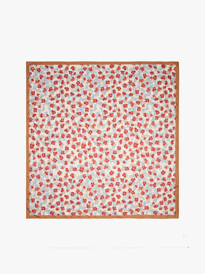 Square Scarf With Floral Print