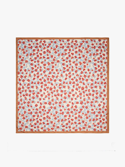 Square Scarf With Floral Print