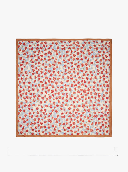 Square Scarf With Floral Print