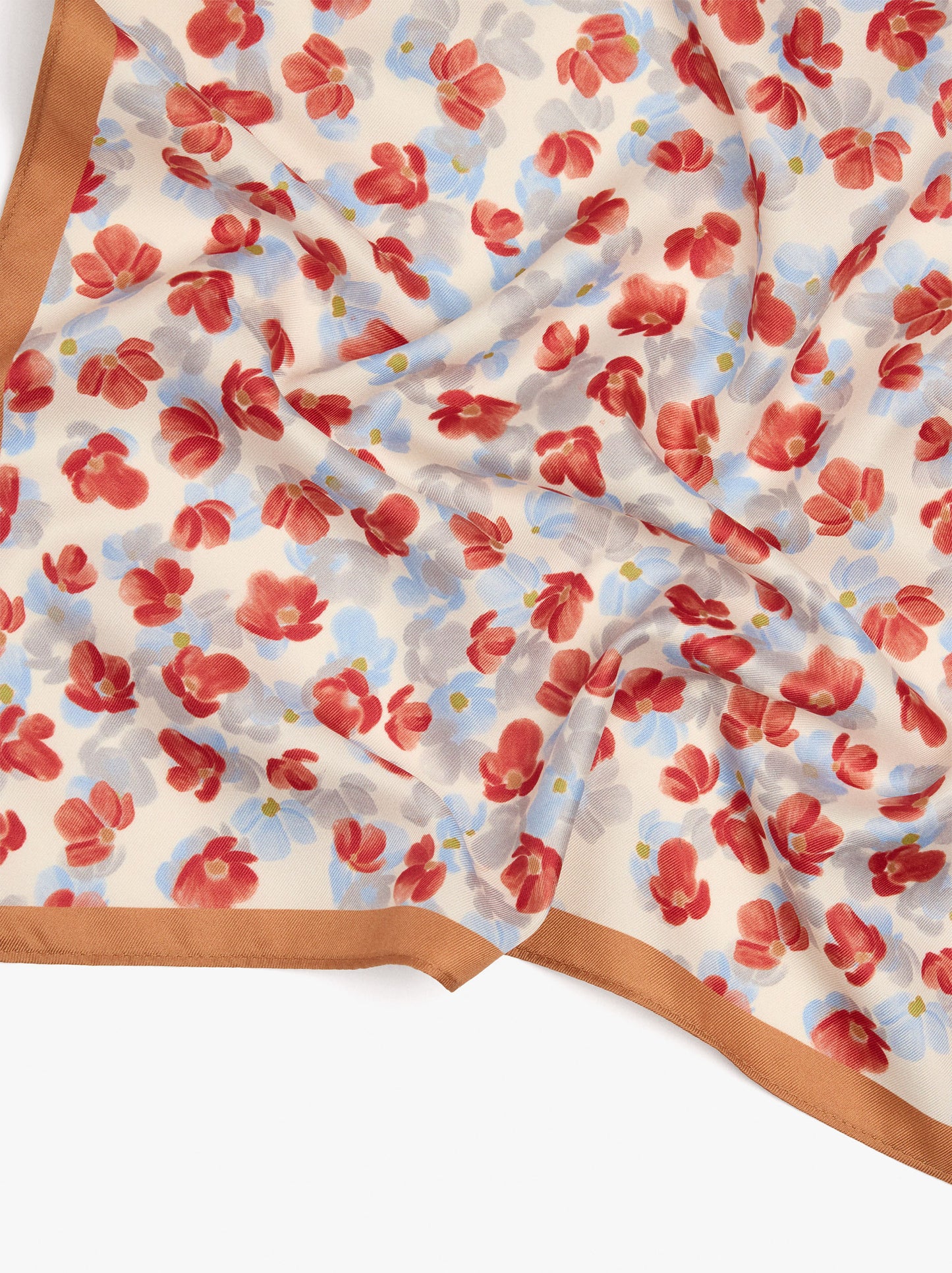 Square Scarf With Floral Print