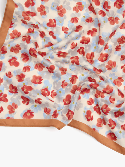 Square Scarf With Floral Print