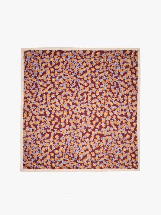 Square Scarf With Floral Print