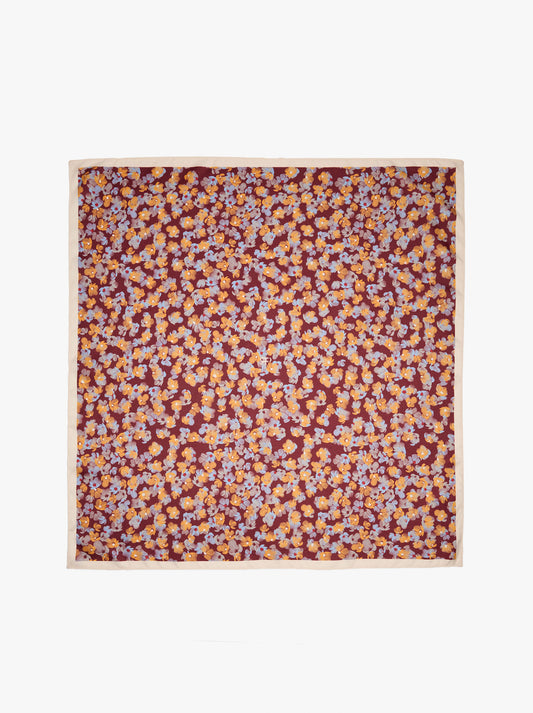 Square Scarf With Floral Print