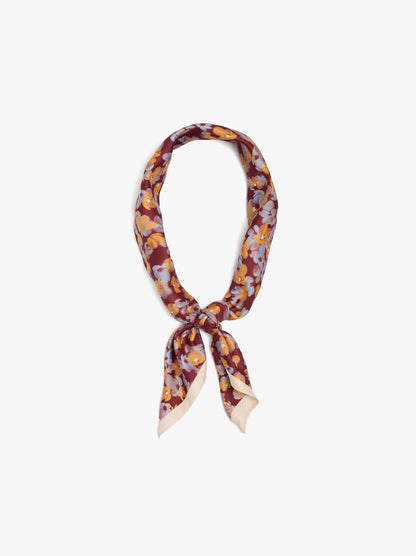 Square Scarf With Floral Print