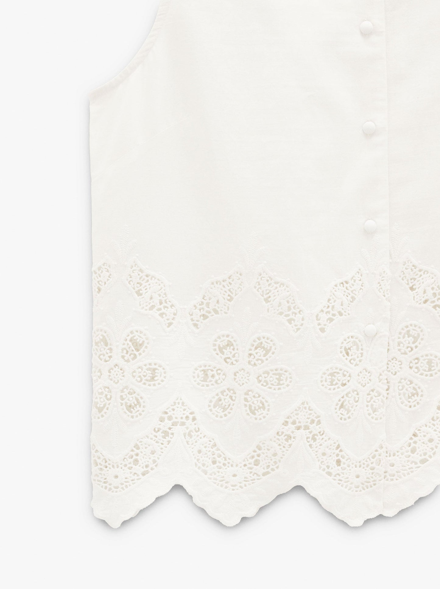 Top With Perforated Embroidery 100% Cotton