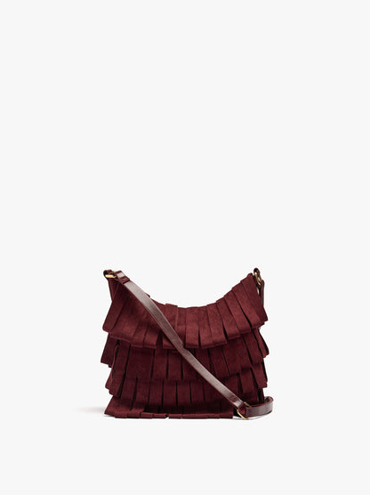 Shoulder Bag With Leather-Effect With Fringes