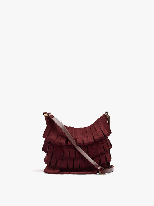 Shoulder Bag With Leather-Effect With Fringes