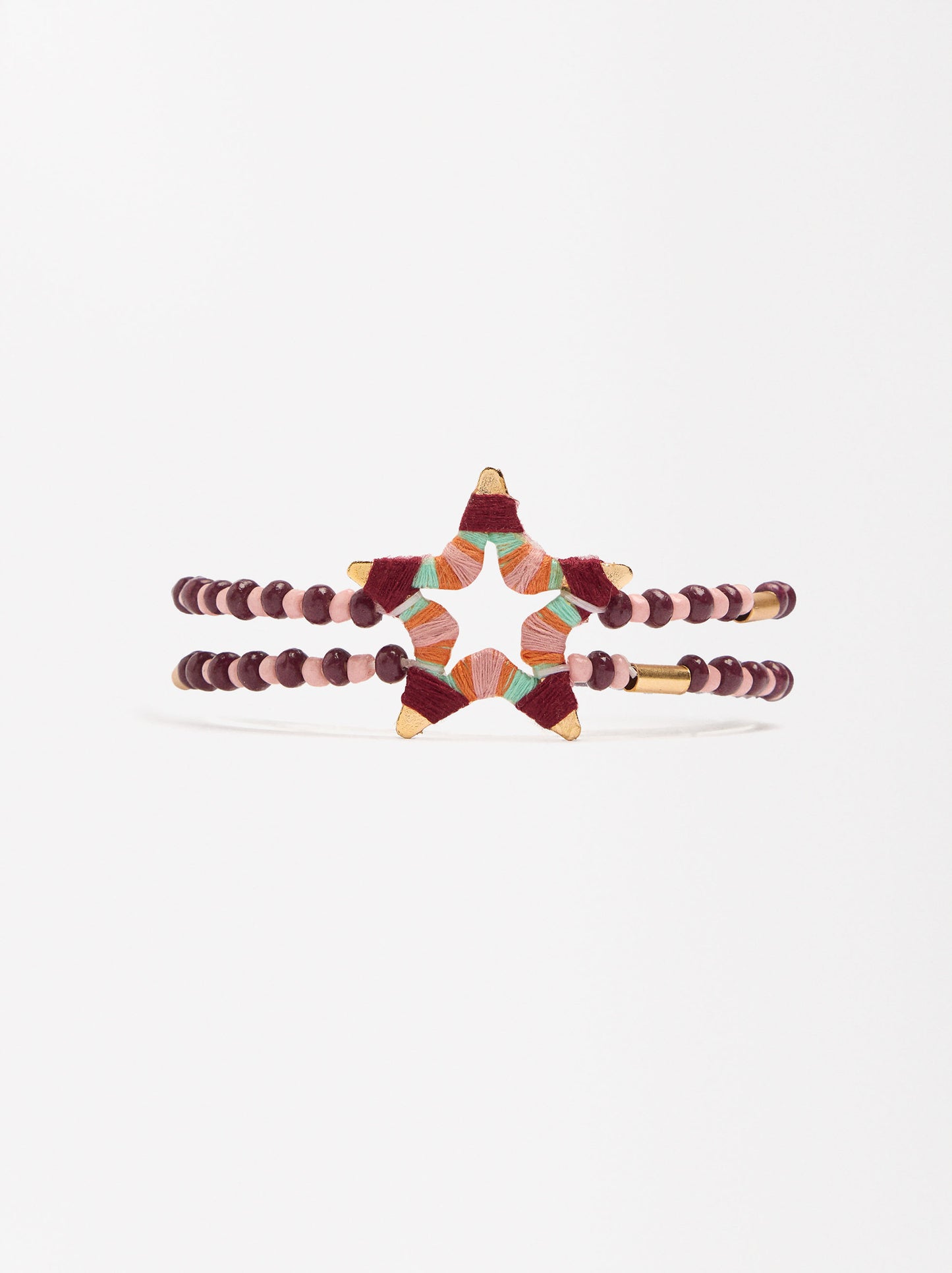 Elasticated Beaded Bracelet With Star