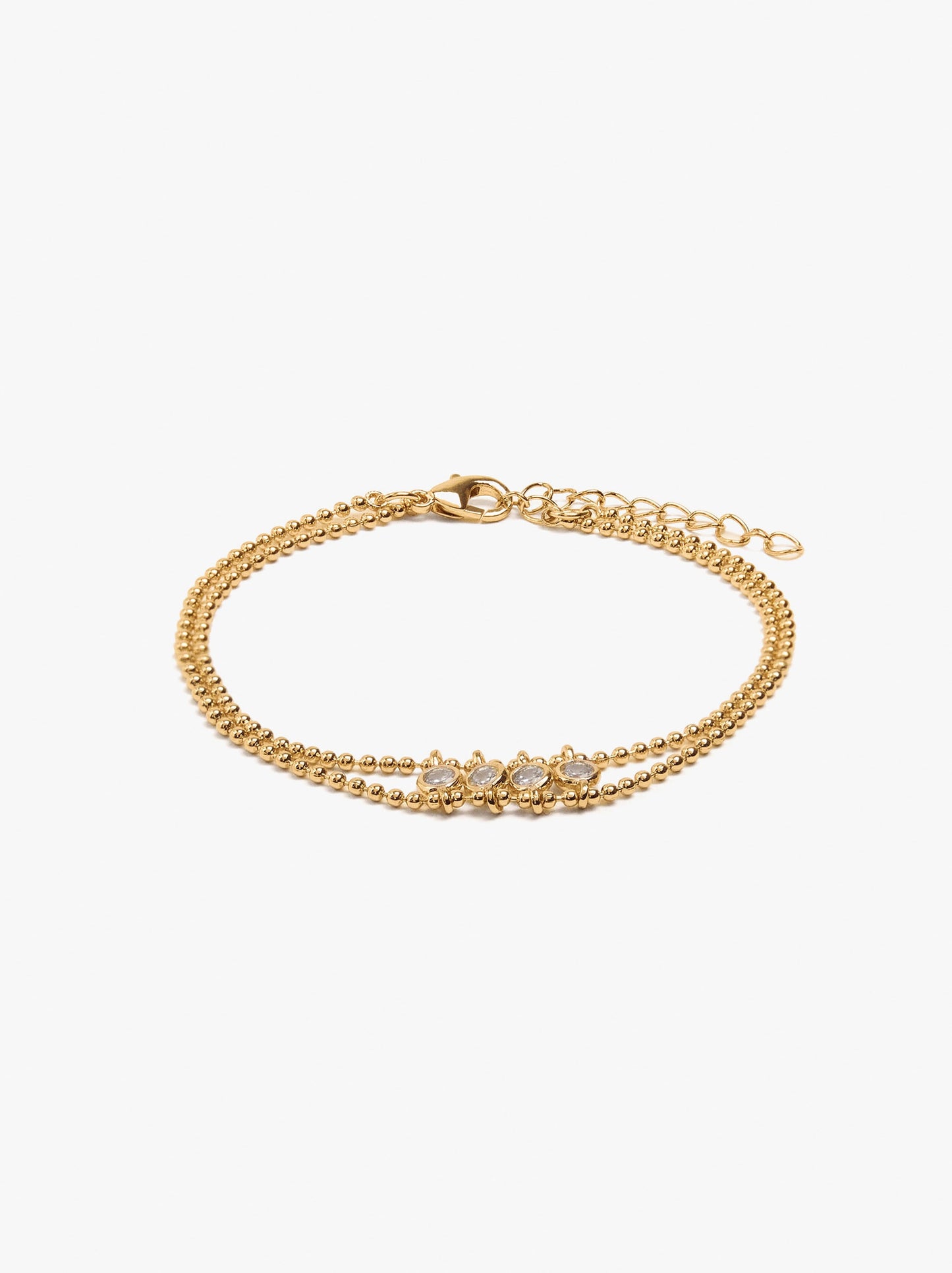 Double Bracelet With Zirconia