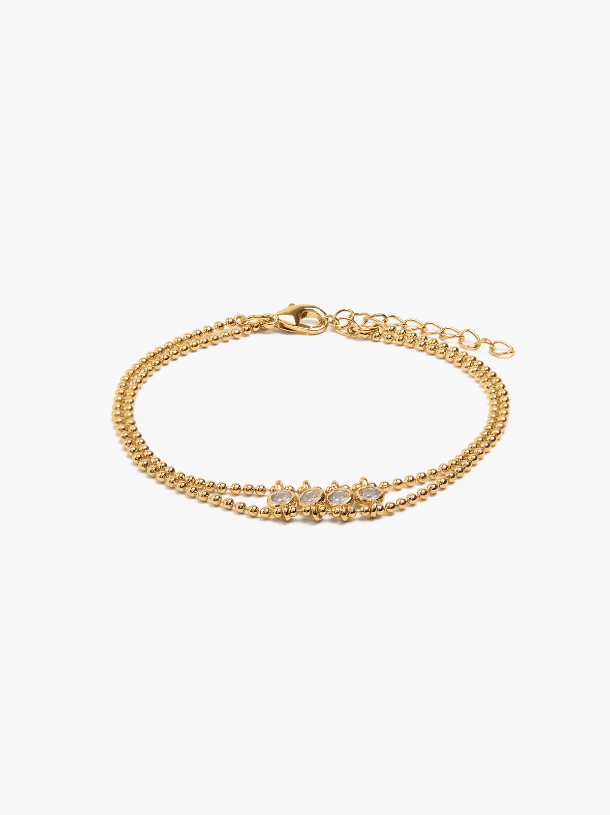 Double Bracelet With Zirconia