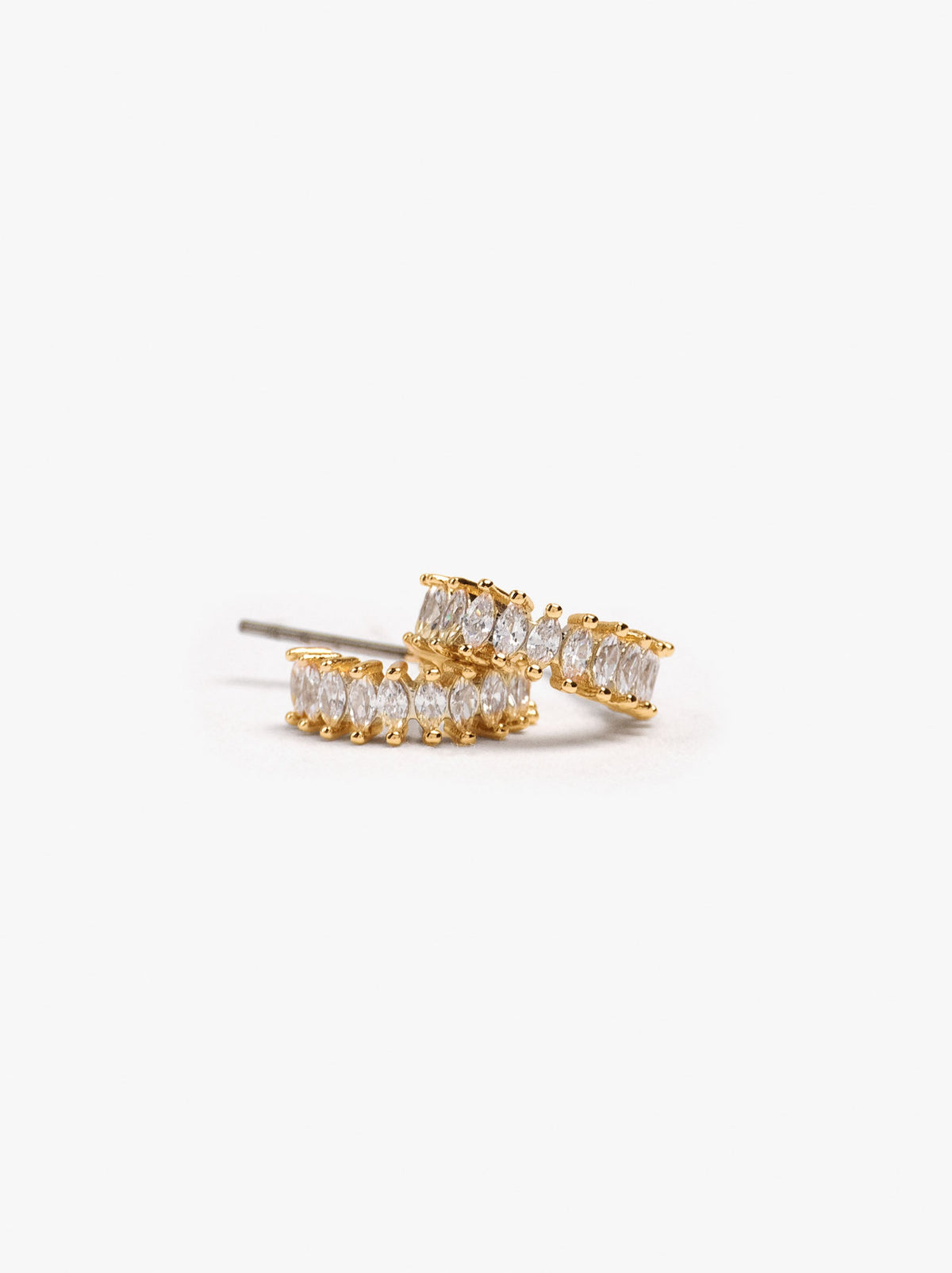 Open Hoop Earrings With Cubic Zirconia