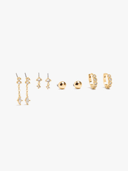 Set Of Earrings With Cubic Zirconia