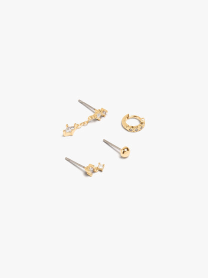 Set Of Earrings With Cubic Zirconia