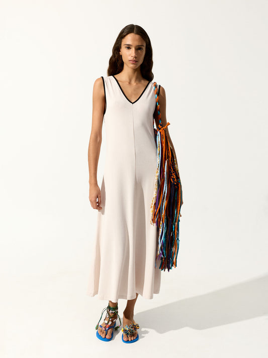 Midi Dress With V-Neck