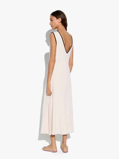 Midi Dress With V-Neck