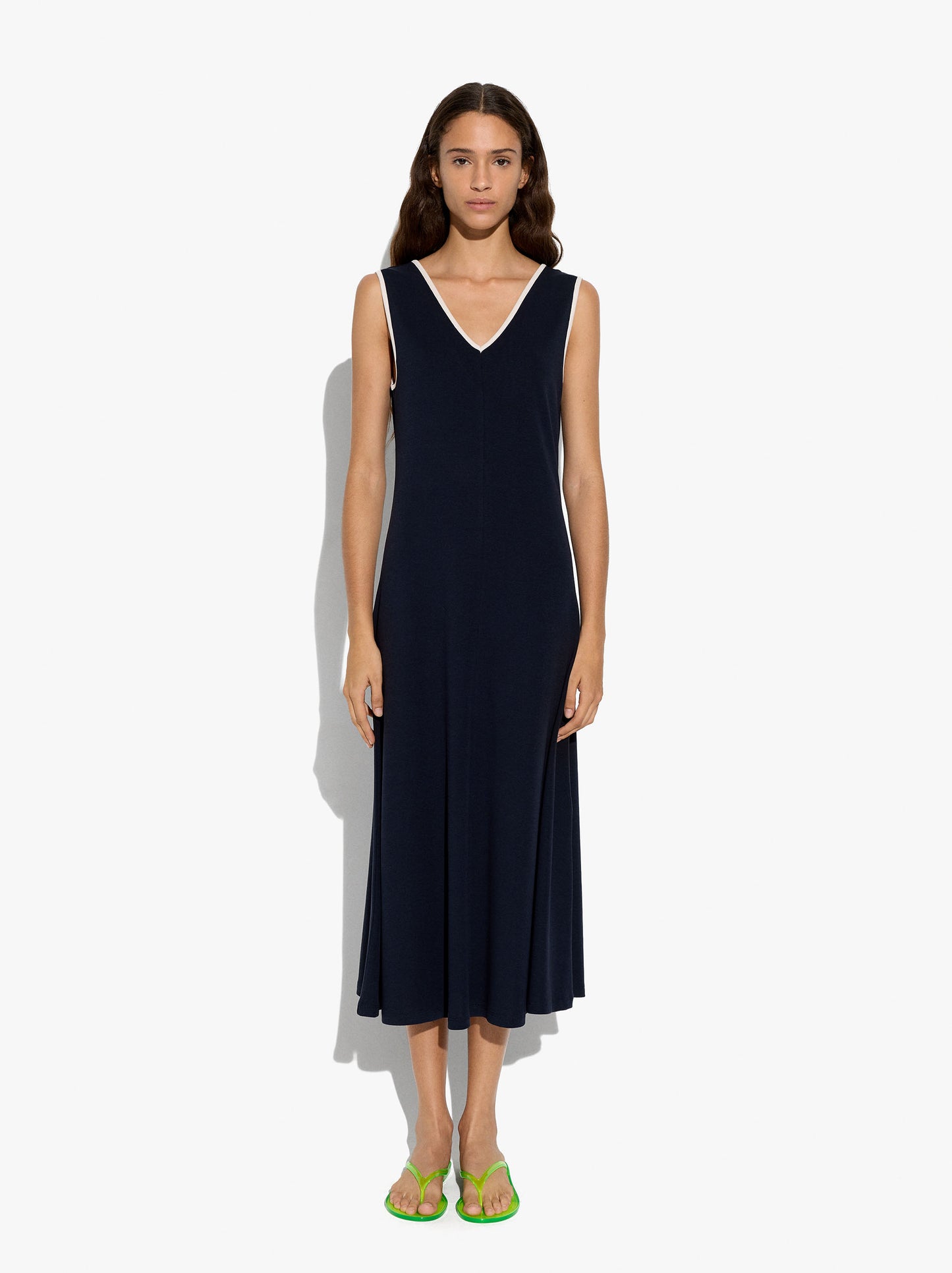 Midi Dress With V-Neck