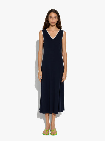 Midi Dress With V-Neck