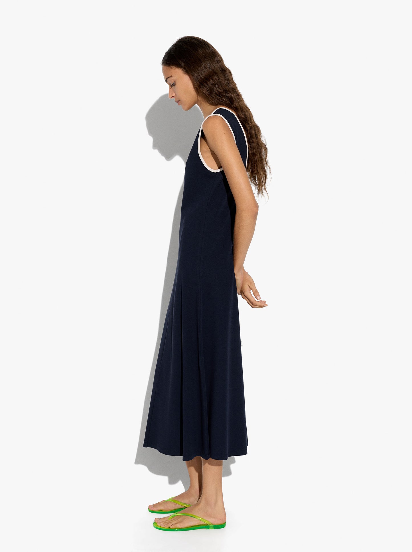 Midi Dress With V-Neck