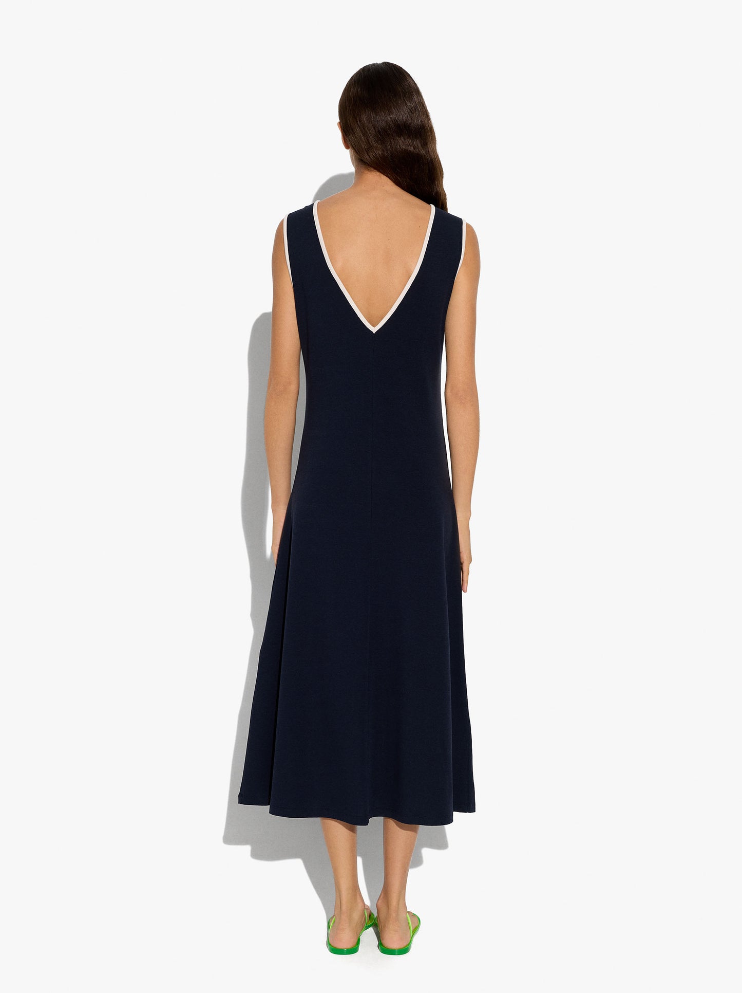 Midi Dress With V-Neck