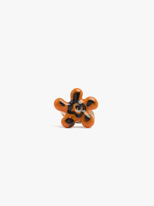 Ceramic Flower Ring With Enamel