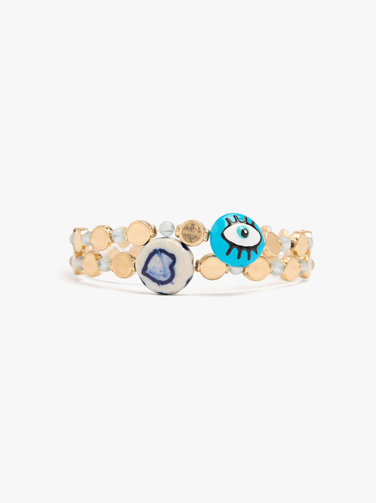 Set Of Bracelets With Ceramic