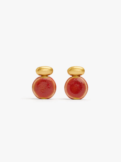 Round Ceramic Earrings